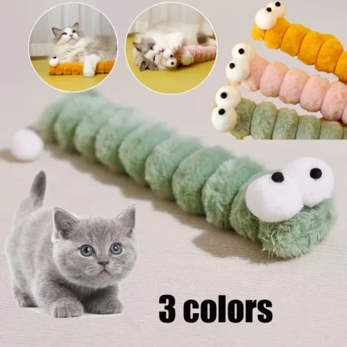 Segmented Caterpillar Plush Cat Toy