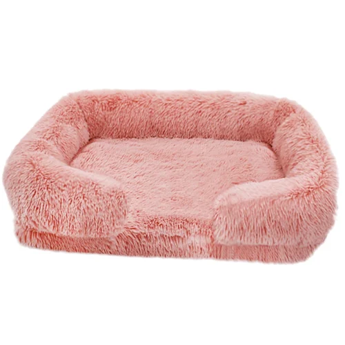 Plush Faux-Fur Orthopedic Pet Bed