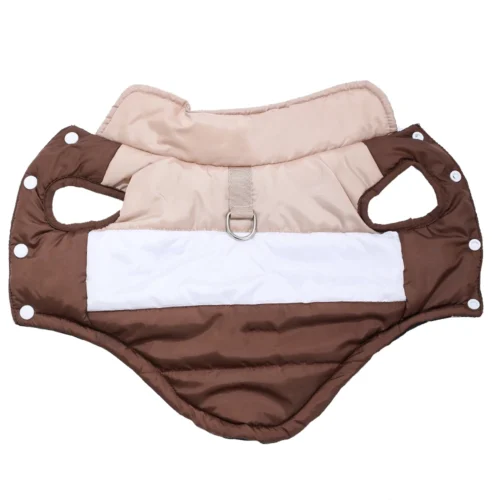 Striped All-Weather Pet Puffer Jacket